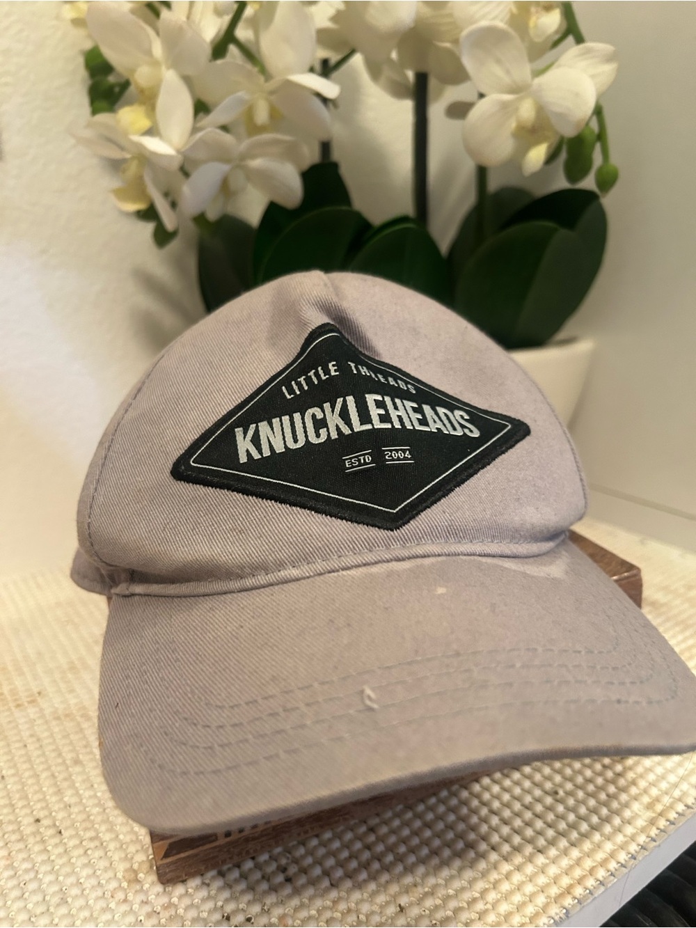 Little Treadz Kids Taupe Logo Cap